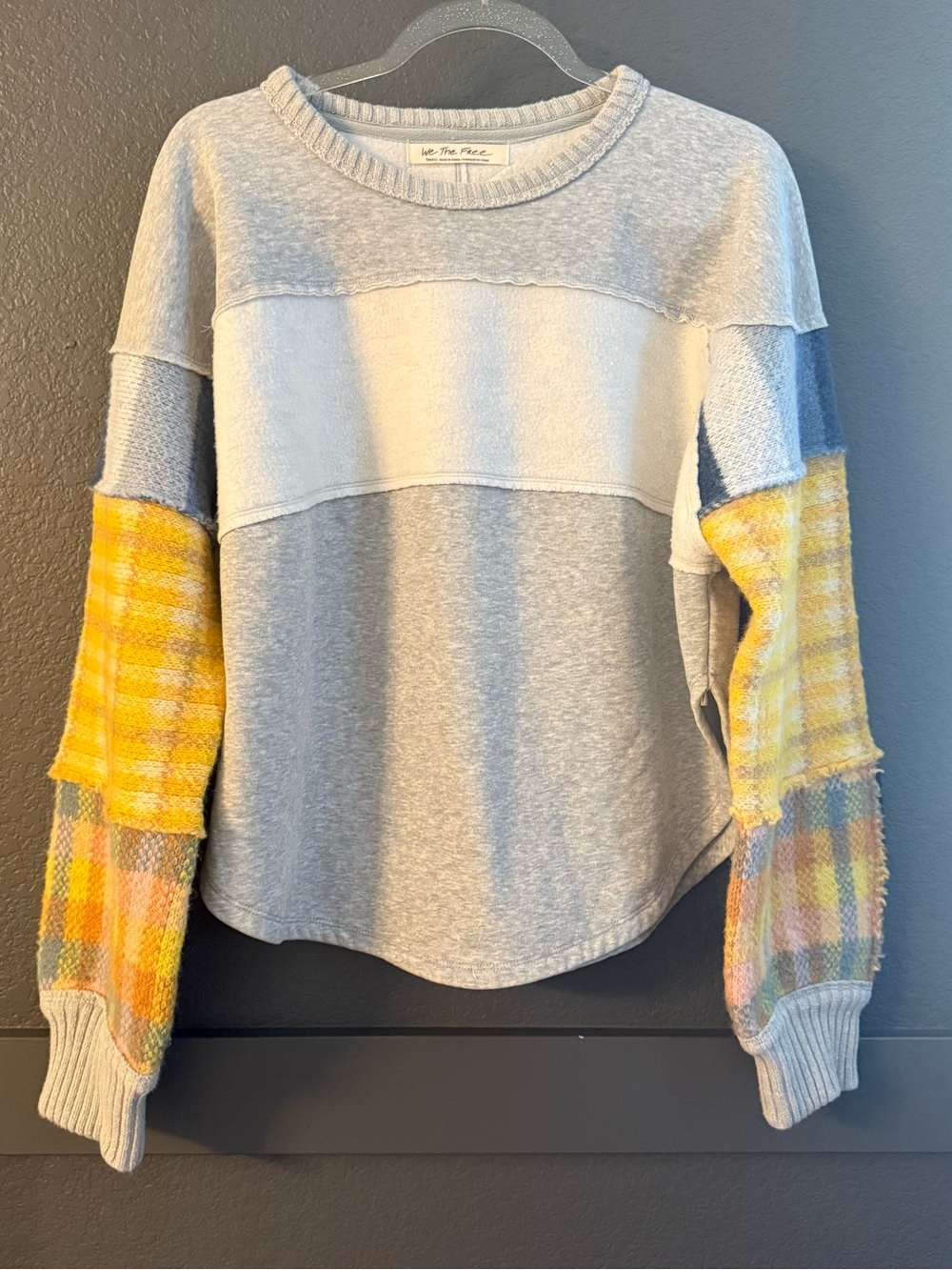 WE THE FREE • Easy on me pullover sweatshirt - patchwork - Small - free people - Picture 3 of 7